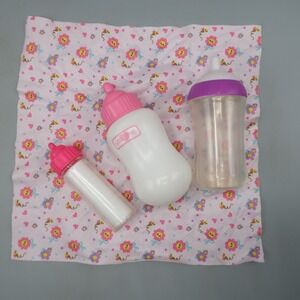 Baby Alive Spoon Green, You Me baby bottle Lot wash cloth Lot